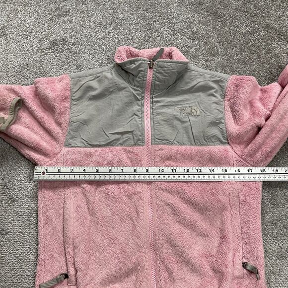 The North Face Fleece Jacket Kids Girls Medium Pink Gray Full Zip Outdoor Hiking - Picture 8 of 16